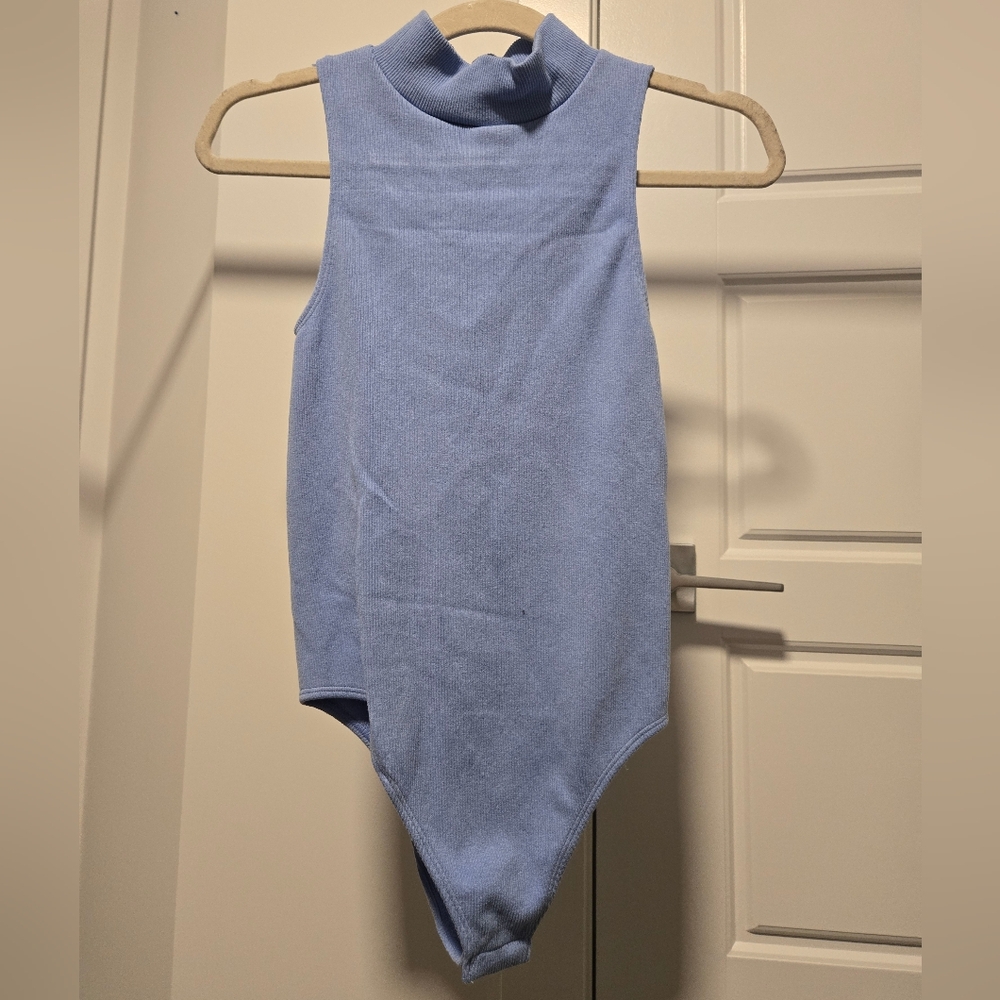 Bluenotes Light Blue Sleeveless Bodysuit